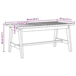 vidaXL Table basse Marron Bois d'acacia massif