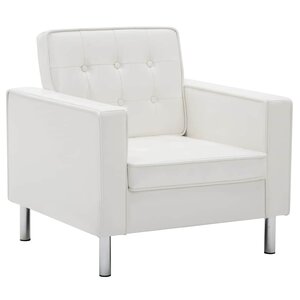 vidaXL Fauteuil Blanc 75x70x75 cm Similicuir
