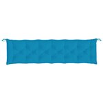 vidaXL Coussins de banc de jardin lot de 2 bleu clair tissu Oxford