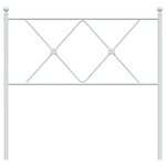 vidaXL Tête de lit métal blanc 90 cm