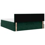 VidaXL Cadre de lit ottoman avec matelas vert foncé 180x200 cm velours