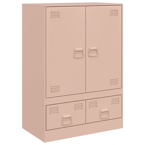 vidaXL Buffet haut rose 67x39x95 cm acier