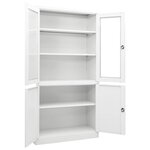 vidaXL Armoire de bureau Blanc 90x40x180 cm Acier