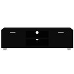 vidaXL Meuble TV Noir 140x40 5x35 cm Bois d'ingénierie