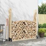 Aide à l'empilement de bois de chauffage 2 Pièces Anthracite Acier
