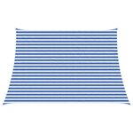 vidaXL Voile d'ombre 3 / 4 x 3 m HDPE Rectangulaire Bleu et Blanc