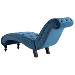 vidaXL Chaise longue Bleu Velours