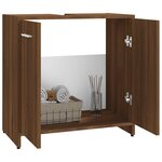 vidaXL Armoire de bain Chêne marron 60x33x60 cm Bois d'ingénierie