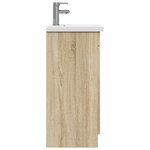 vidaXL Meuble de salle de bain avec évier Chêne Sonoma
