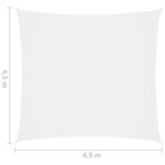vidaXL Voile de parasol tissu oxford carré 4 5x4 5 m blanc
