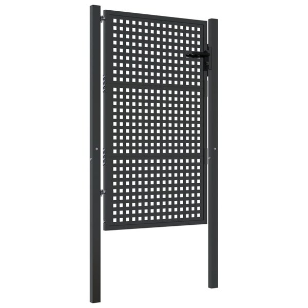 vidaXL Portail de jardin anthracite 105 x 200 cm acier