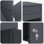 vidaXL Boîte de dépôt de colis Anthracite 41 x 38 x 103 cm Acier