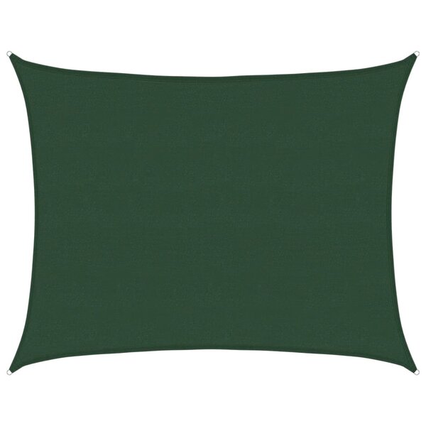 vidaXL Voile d'ombrage 160 g/m² Vert foncé 6x8 m PEHD