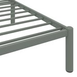vidaXL Cadre de lit sans matelas gris métal 90x200 cm
