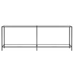 vidaXL Table console Transparent 220x35x75 5 cm Verre trempé