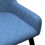 Vidaxl chaises à manger lot de 4 bleu tissu
