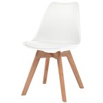 vidaXL Chaises à manger lot de 4 Blanc Plastique