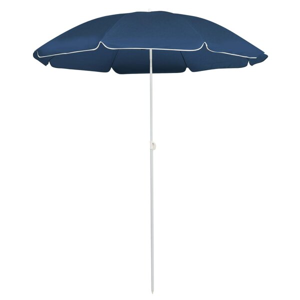 vidaXL Parasol d'extérieur avec mât en acier Bleu 180 cm