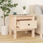 vidaXL Tables d'appoint 2 Pièces 40x40x39 cm Bois massif de pin
