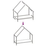 vidaXL Portant de bois chauffage vert olive 60x25x60 cm