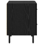 vidaXL Cabinet de chevet avec tiroir Chêne noir 40 x 35 x 47.5 cm