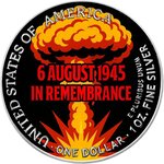 Pièce de monnaie en Argent 1 Dollar g 31.1 (1 oz) Millésime 2025 HIROSHIMA