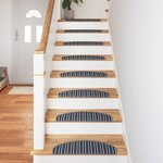vidaXL Tapis d'escalier auto-adhésifs 15 Pièces Gris 65 x 21 x 4 cm