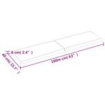 vidaXL Dessus de table bois massif traité bordure assortie
