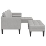 vidaXL Ensemble de canapés 2 pièces avec coussins en tissu gris nuage