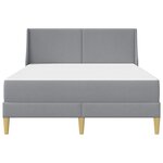 vidaXL Cadre de lit avec matelas avec tête de lit Polyester