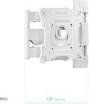 Onkron np28 wht support tv mural pour des téléviseurs de 17 à 43 pouces blanc