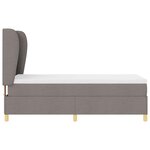 vidaXL Lit à ressorts avec matelas gris foncé 90x190 cm Taupe tissu