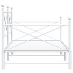 vidaXL Lit de jour avec lit gigogne sans matelas blanc 100x190cm acier
