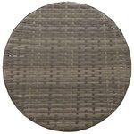 vidaXL Ensemble de bistro 3 Pièces avec coussins gris résine tressée