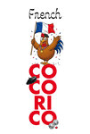 69-4504 Carte French Cocorico Coq Fier Vainqueur Drapeau Bleu Blanc Rouge Béret Pétanque Clichés français Illustration Humoristique French Touch - Avec Enveloppe 12x17cm - Fabrication française