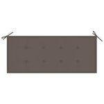 vidaXL Banc de jardin pliable avec coussin 118 cm Bambou