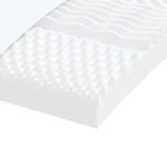 vidaXL Matelas en mousse blanc 100x210 cm 7 zones dureté 20 ILD