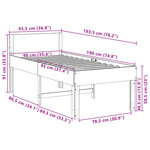vidaXL Cadre de lit sans matelas blanc 90x190 cm bois de pin massif