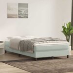 vidaXL Sommier à lattes de lit sans matelas gris clair 120x210 cm