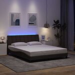 vidaXL Cadre de lit sans matelas marron foncé 160x200 cm tissu
