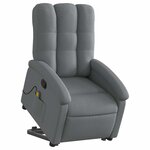 vidaXL Fauteuil de massage inclinable Gris foncé Tissu