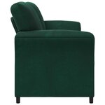 vidaXL Sofa 2 places Vert foncé 138 x 83 x 95 cm Velours