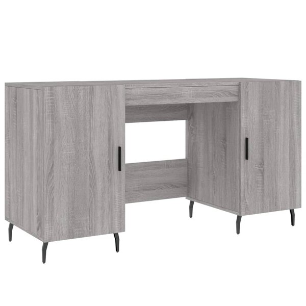 vidaXL Bureau sonoma gris 140x50x75 cm bois d'ingénierie