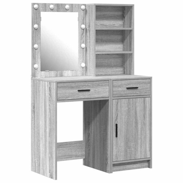 vidaXL Ensemble de Coiffeuse 2 Pièces Sonoma gris 50 x 41 x 135 cm