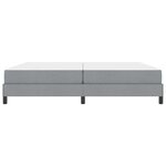 vidaXL Lit à ressorts avec matelas Gris clair 200 x 200 cm tissu