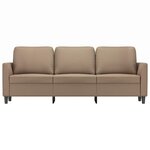 vidaXL Canapé à 3 places Cappuccino 180 cm Similicuir