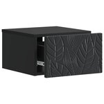 vidaXL Table d'appoint murale Noir 34 5 x 33 x 20 cm Bois d'ingénierie