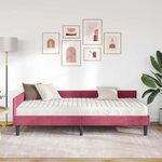 vidaXL Cadre de lit d'angle avec matelas Autre 2 Pièces Vert Velours