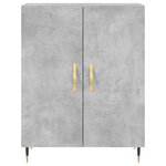 vidaXL Buffet haut Gris béton 69 5x34x180 cm Bois d'ingénierie
