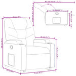 vidaXL Fauteuil inclinable Gris Similicuir